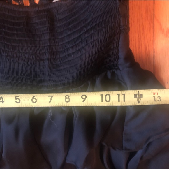 Forever 21 Black Lace Tiered Ruffle Mini Dress Lace Bodice, Choker Neck Size S - Picture 6 of 10